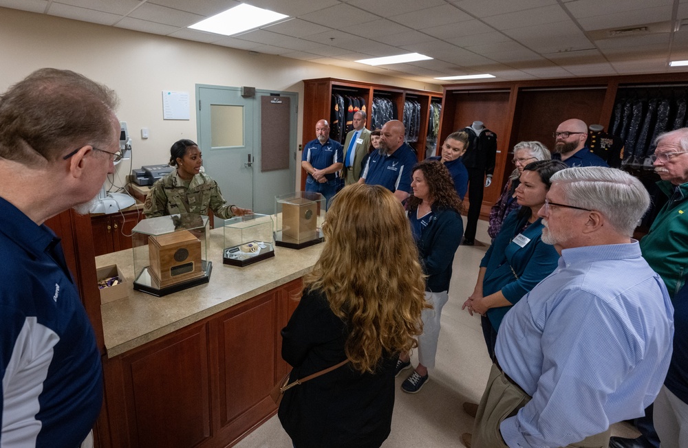 436th Honorary Commanders learn the mission of AFMAO