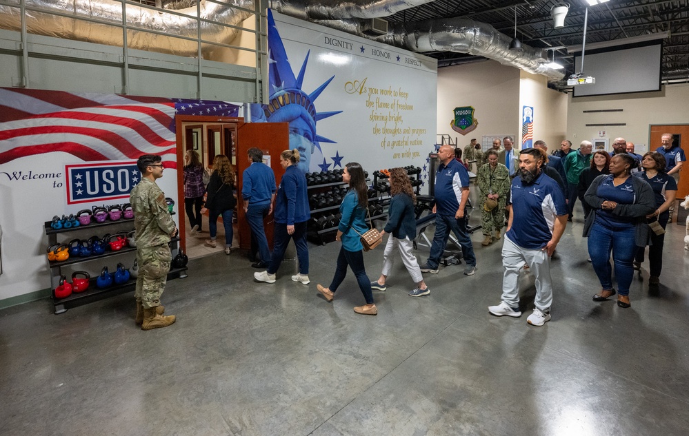 436th Honorary Commanders learn the mission of AFMAO