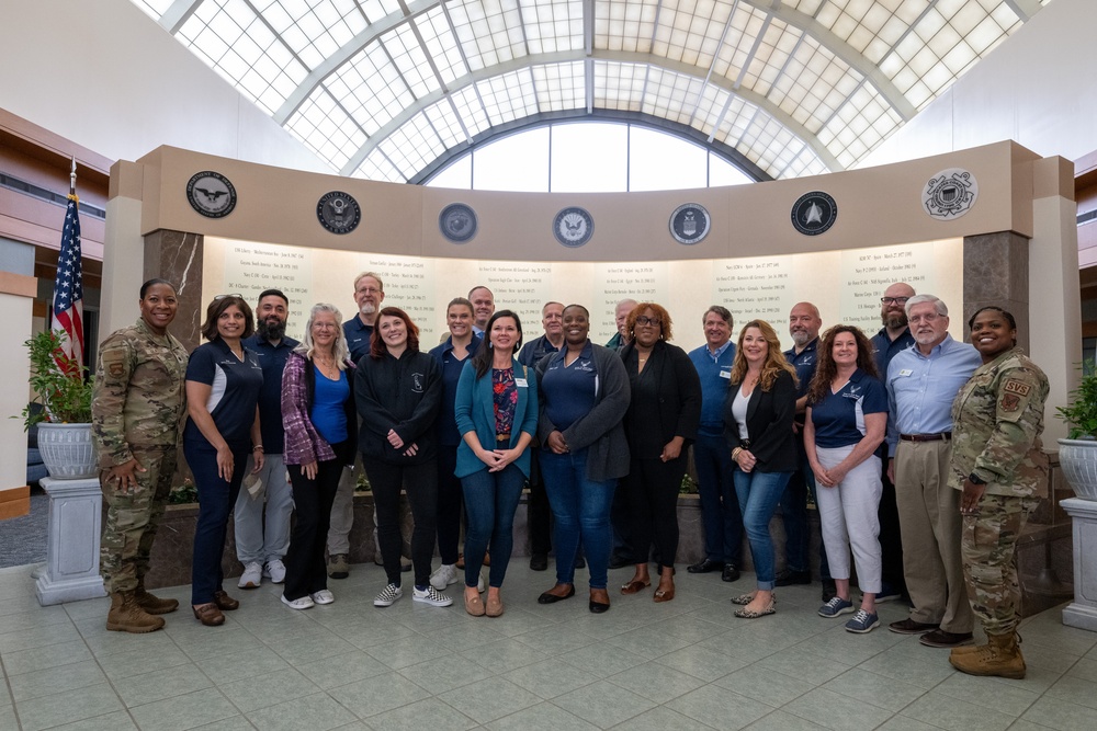 436th Honorary Commanders learn the mission of AFMAO