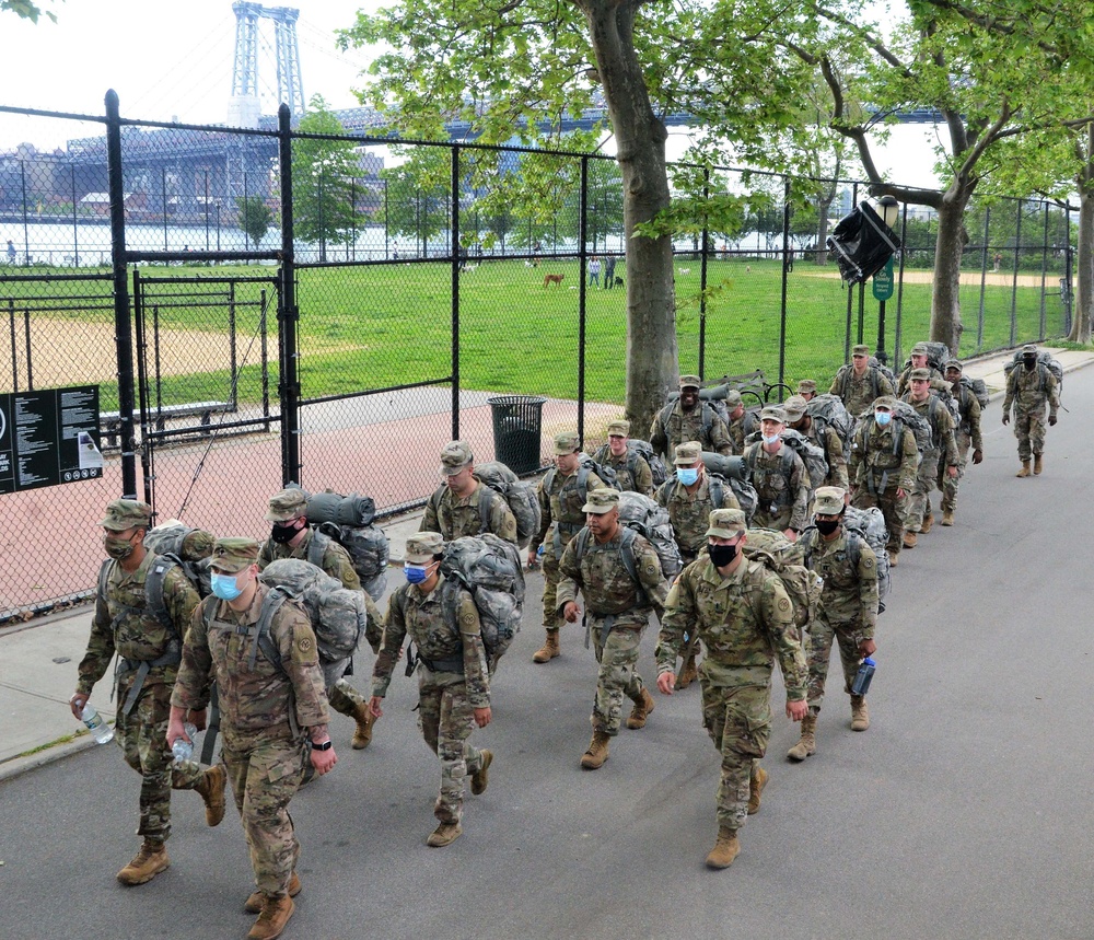 NYARNG &quot;Fighting 69th&quot; Infantry Regiment Conduct 6 Mile Ruck March in NYC