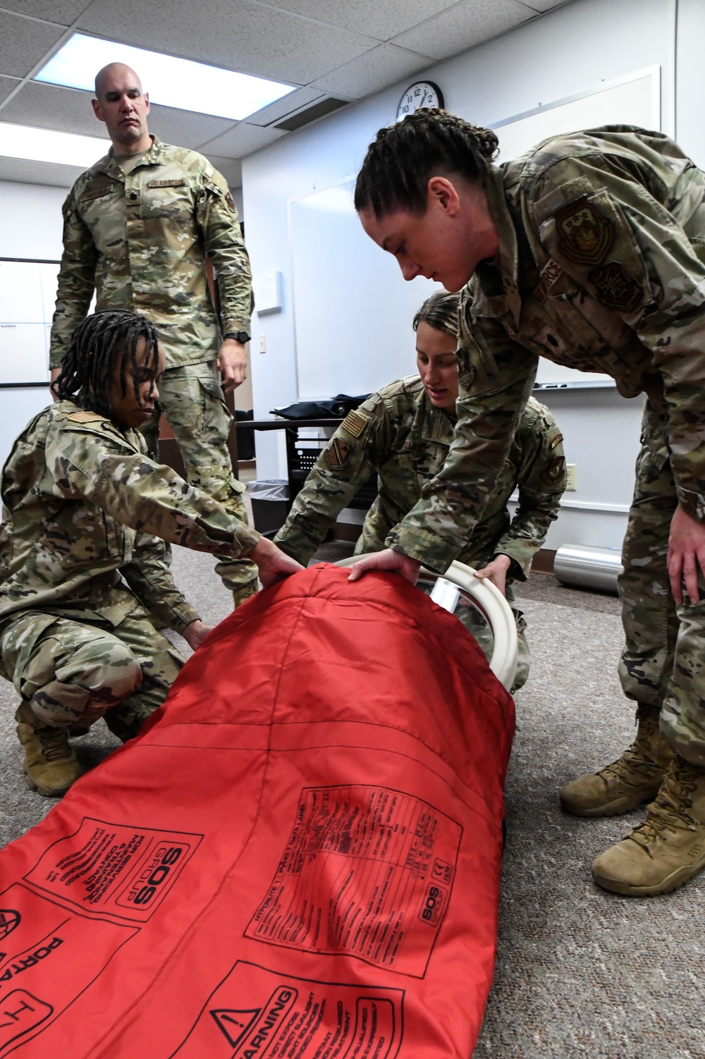 354th Medical Group and 168th Operations collaborate on Hyperlite Hyperbaric stretcher training