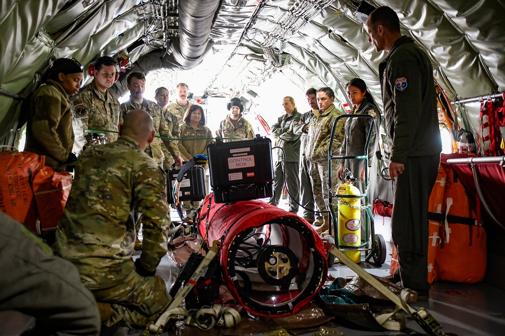 354th Medical Group and 168th Operations collaborate on Hyperlite Hyperbaric stretcher training