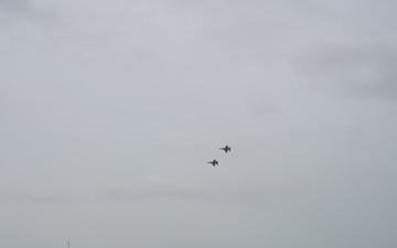 F/A-18F flyover of Georgetown, Guyana