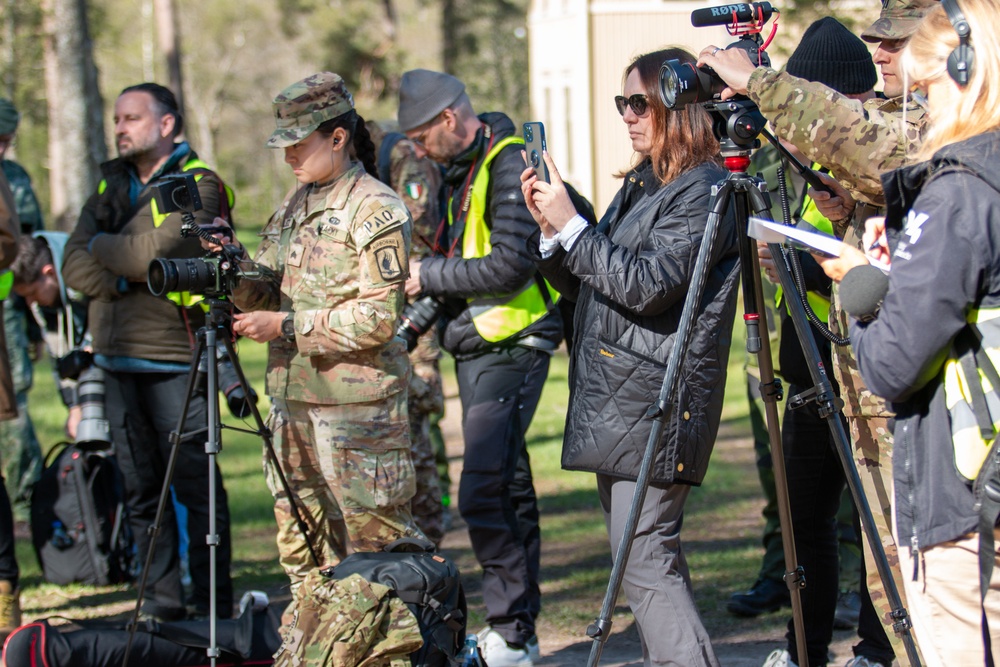 Col. John Rotante Preps International Media as Over 600 Allied Paratroopers Conduct Sweden's Largest Joint Military Exercise