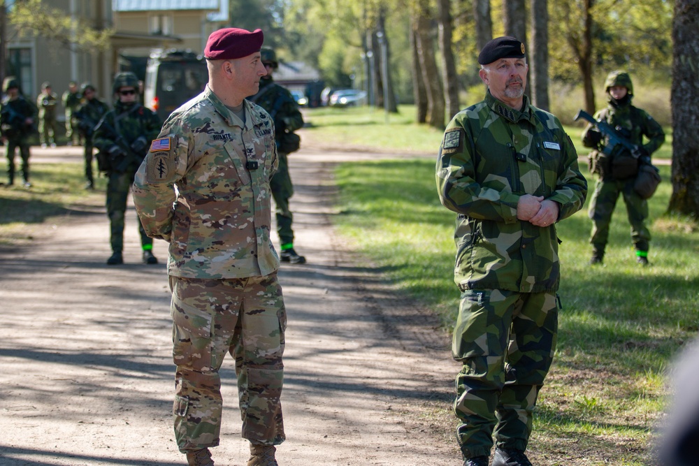 Col. John Rotante Preps International Media as Over 600 Allied Paratroopers Conduct Sweden's Largest Joint Military Exercise