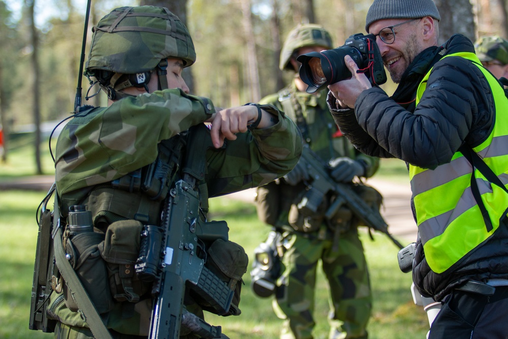 Col. John Rotante Preps International Media as Over 600 Allied Paratroopers Conduct Sweden's Largest Joint Military Exercise