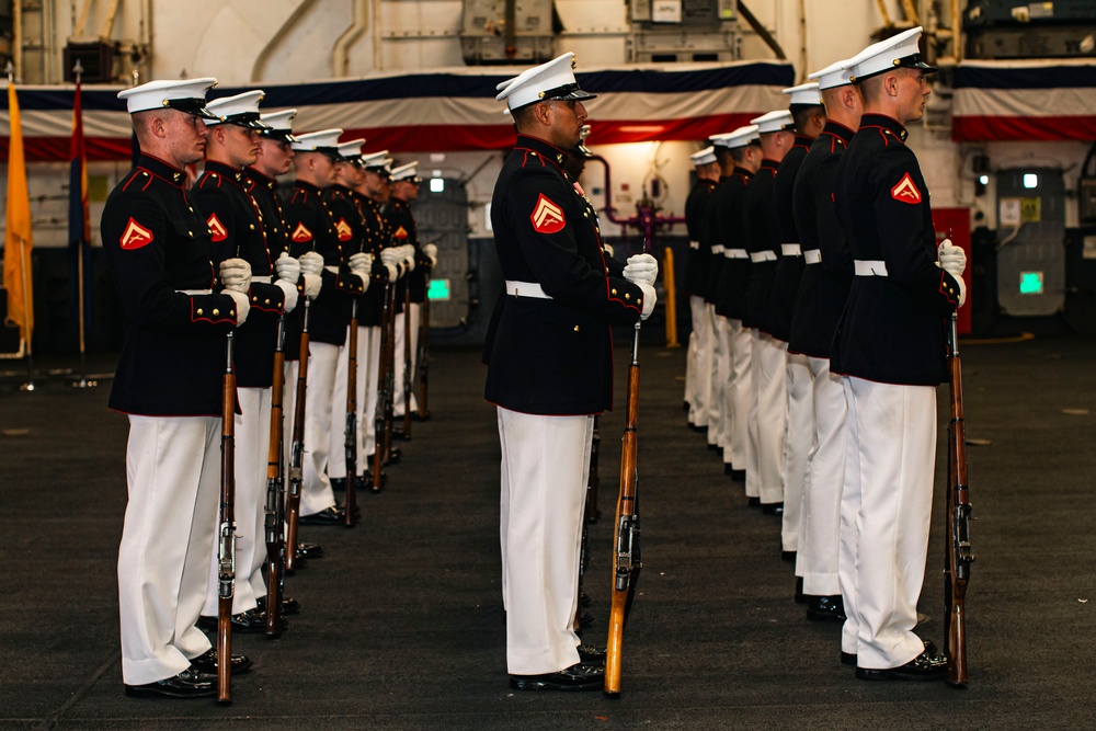 U.S. Marines Silent Drill Platoon Performs Aboard USS Bataan (LHD 5) During Fleet Week Miami