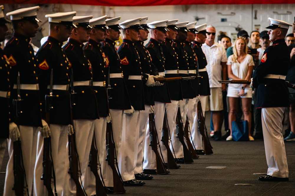 U.S. Marines Silent Drill Platoon Performs Aboard USS Bataan (LHD 5) During Fleet Week Miami