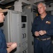 Rear Adm. Christopher Alexander, commander of Carrier Strike Group 9, visits the USS Howard in the South China Sea