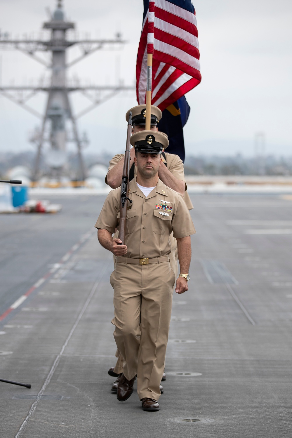 USS Tripoli Celebrates Senior Chief's Retirement