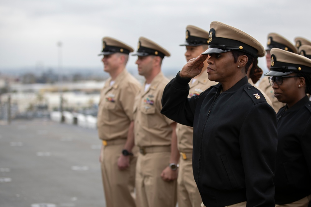 USS Tripoli Celebrates Senior Chief's Retirement