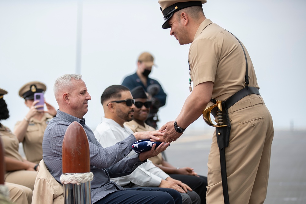 USS Tripoli Celebrates Senior Chief's Retirement