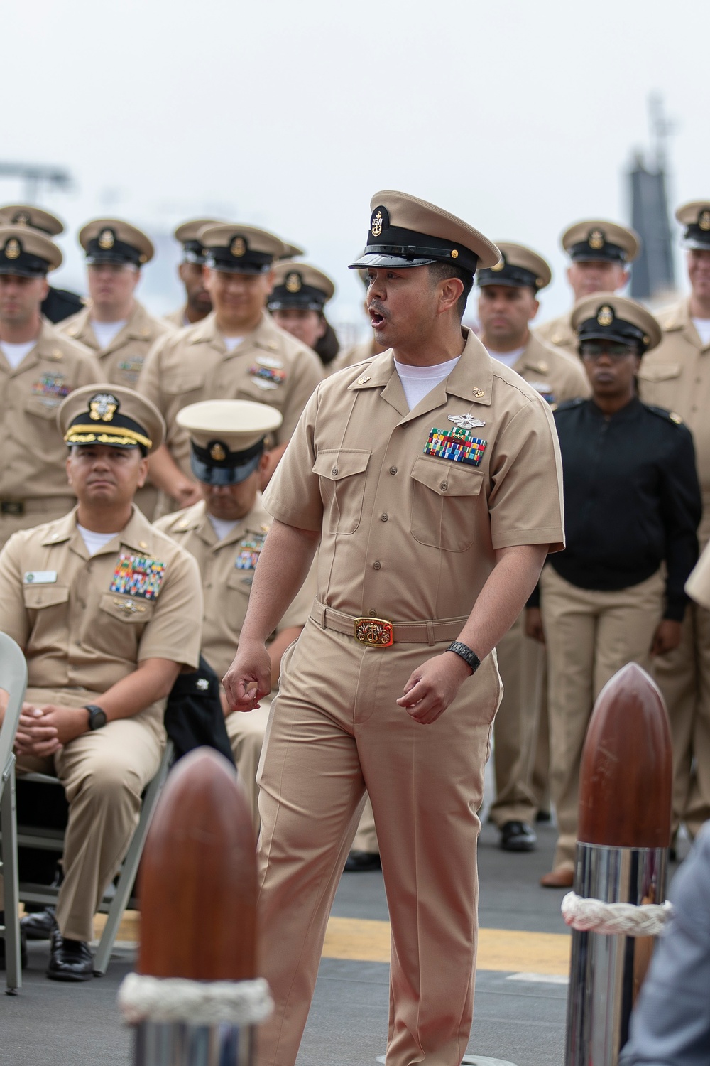 USS Tripoli Celebrates Senior Chief's Retirement