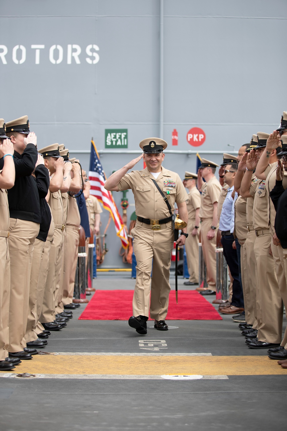 USS Tripoli Celebrates Senior Chief's Retirement