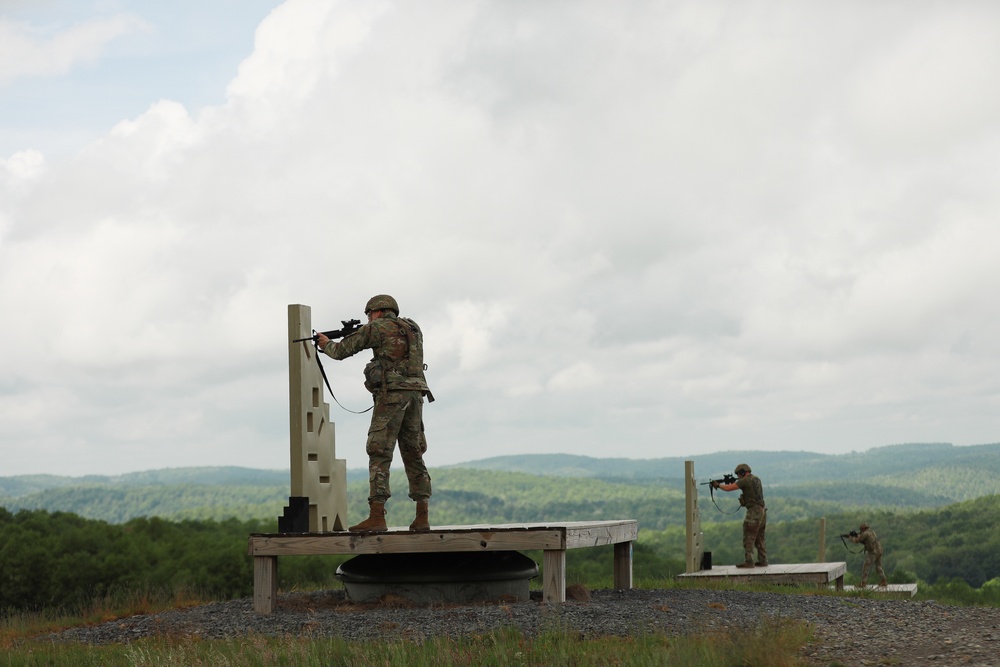 Competitors Fire in M4 Rifle Carbine Qualification