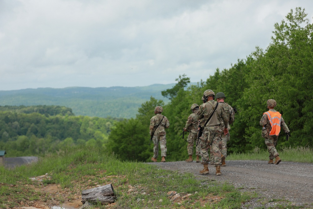 Competitors Walk to M4 Qualification in Camp Dawson