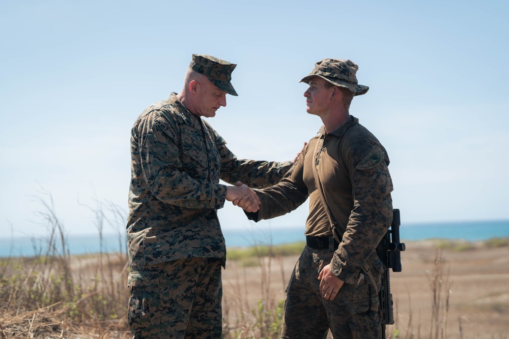 Balikatan 24: III MEF Commanding General meets with 3d LCT during BK 24