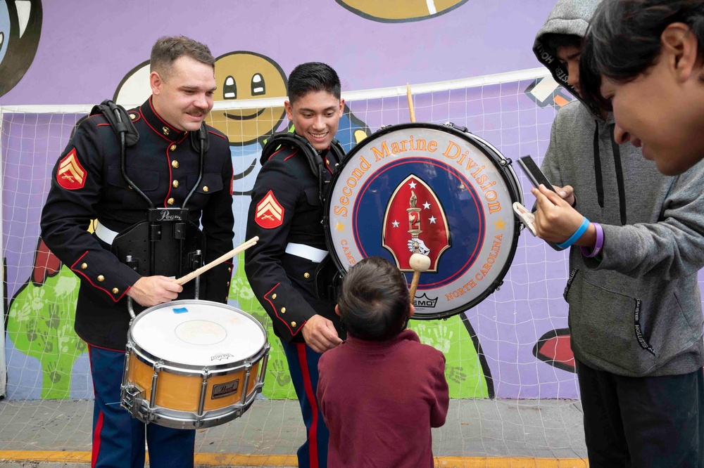 Sailors and Marines Visit Trinity Christian Academy