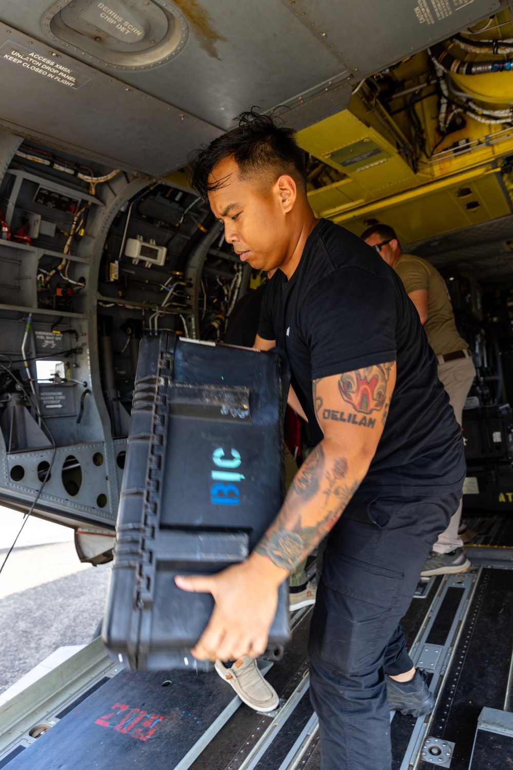 Balikatan 24: U.S. Army Medical Team Unload Equipment from CH-47