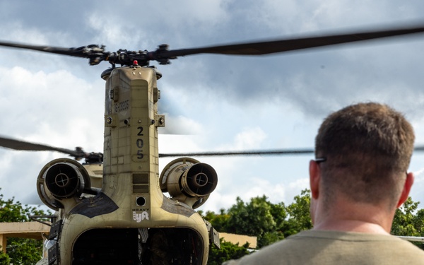 Balikatan 24: U.S. Army Medical Team Unload Equipment from CH-47