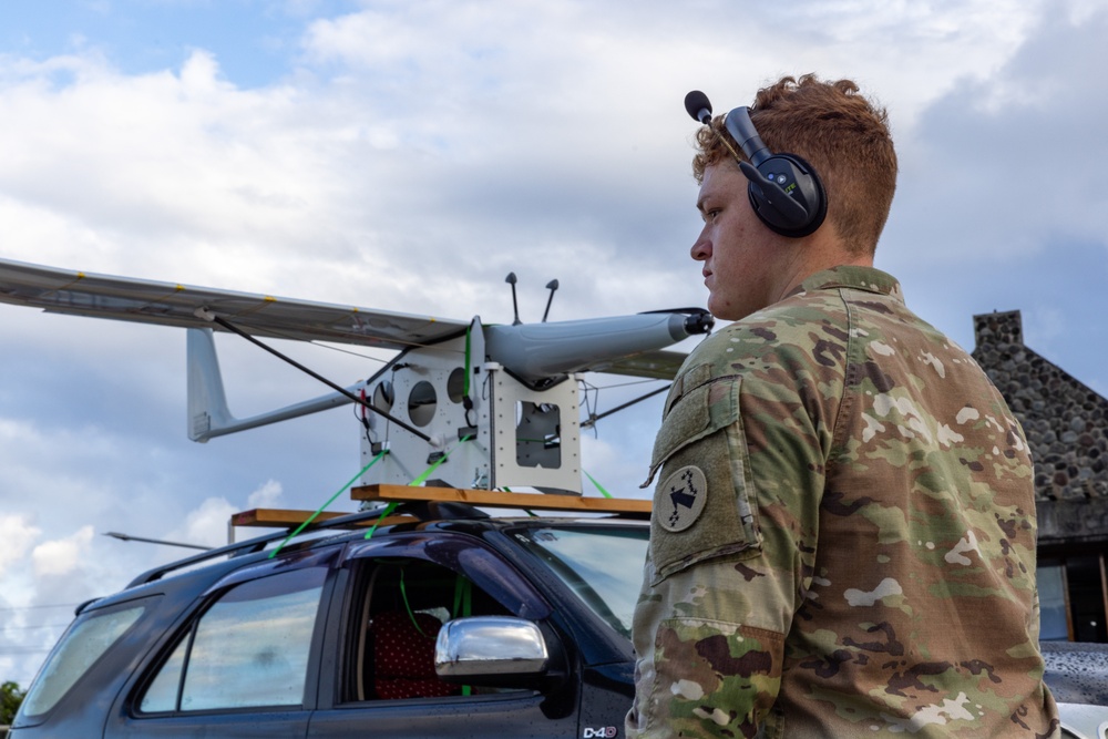 Balikatan 24: U.S. Army Soldiers Maintain Solar Unmanned Aerial Vehicle