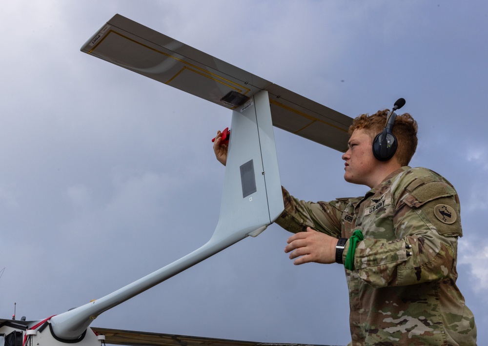 Balikatan 24: U.S. Army Soldiers Maintain Solar Unmanned Aerial Vehicle