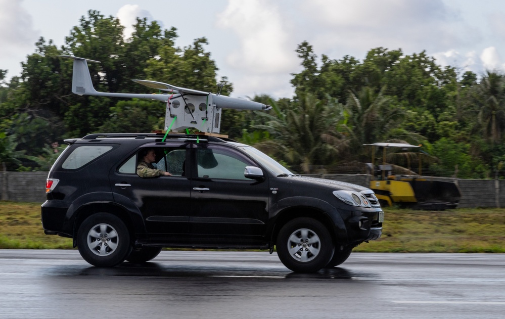Balikatan 24: U.S. Army Soldiers Maintain Solar Unmanned Aerial Vehicle