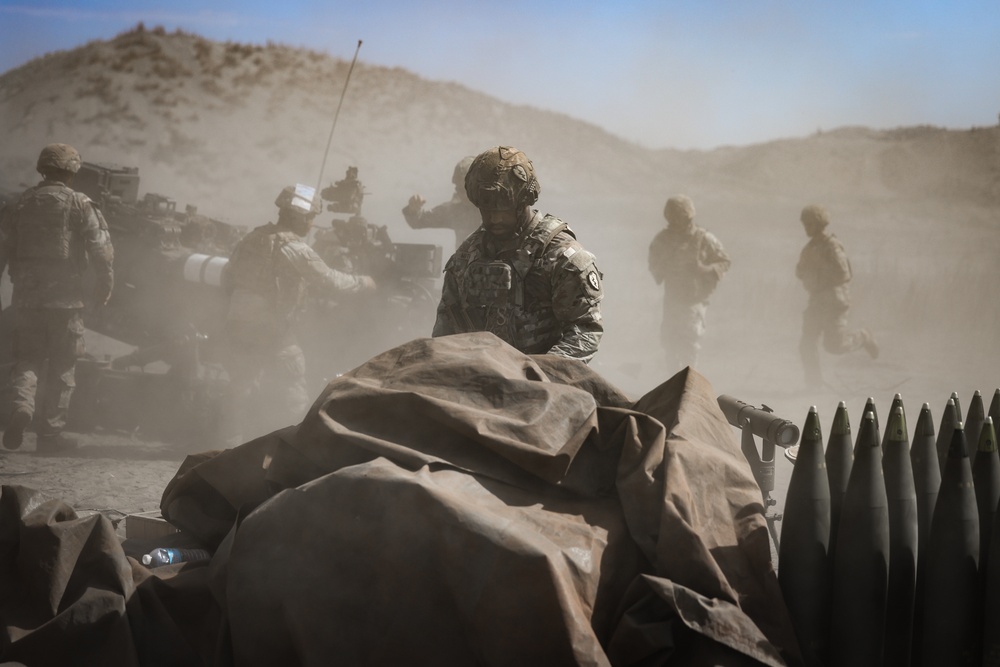 Balikatan 24 | 3-7 Field Artillery Live fire at La Paz Sand Dunes