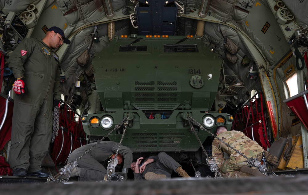U.S. Air Force, Army conduct HIMARS load training exercise with Tunisian Air Force