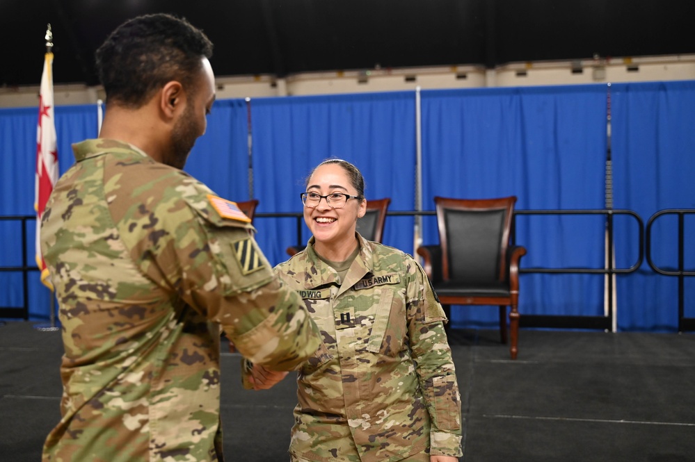 D.C. National Guard's Delta Company, 223rd Military Intelligence Battalion (LING) change of command ceremony