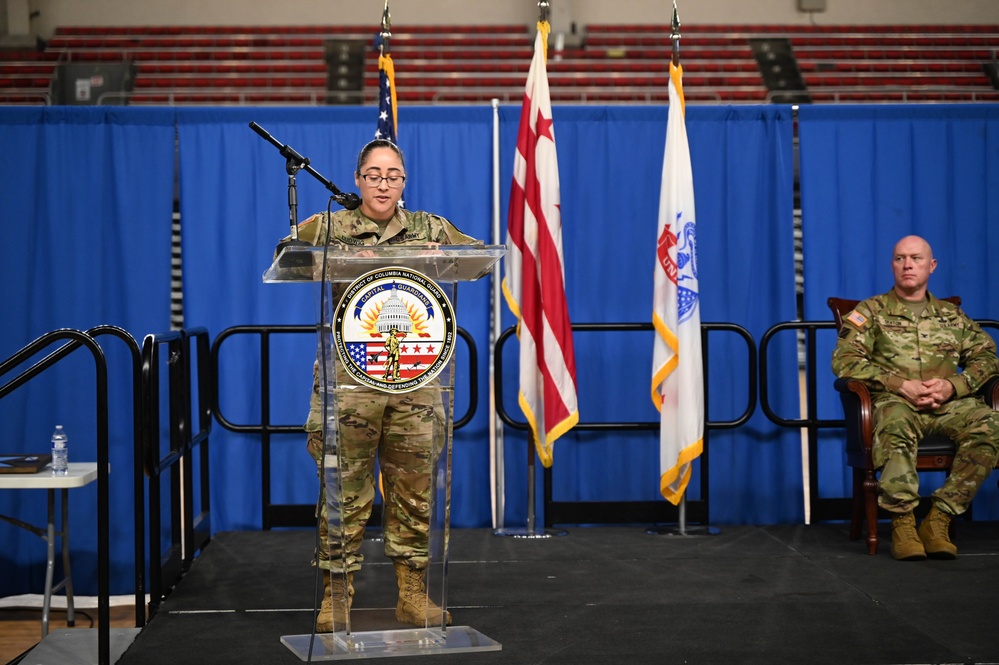 D.C. National Guard's Delta Company, 223rd Military Intelligence Battalion (LING) change of command ceremony