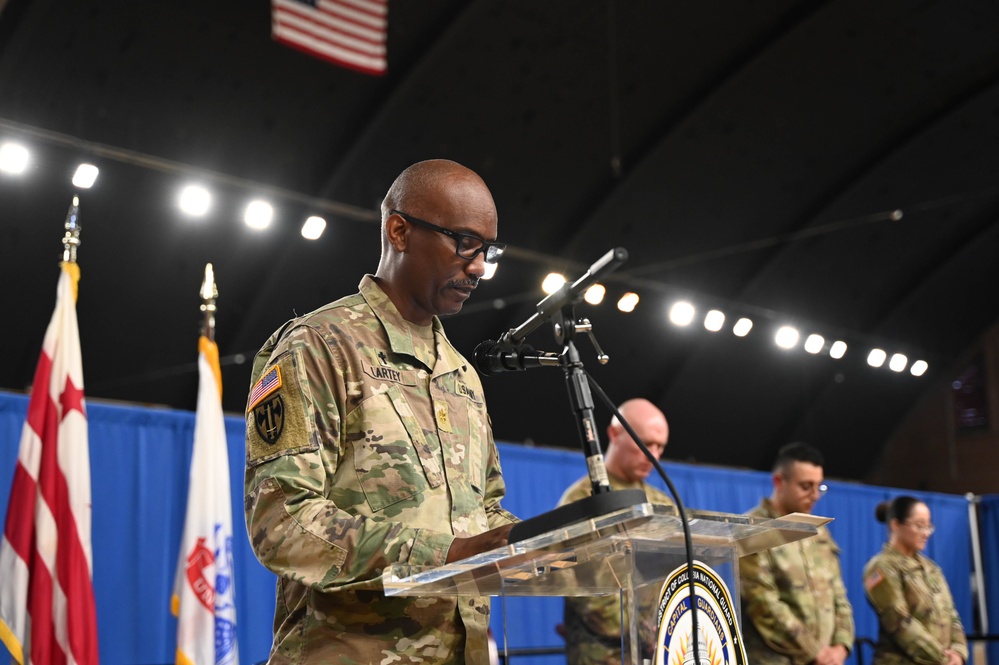 D.C. National Guard's Delta Company, 223rd Military Intelligence Battalion (LING) change of command ceremony