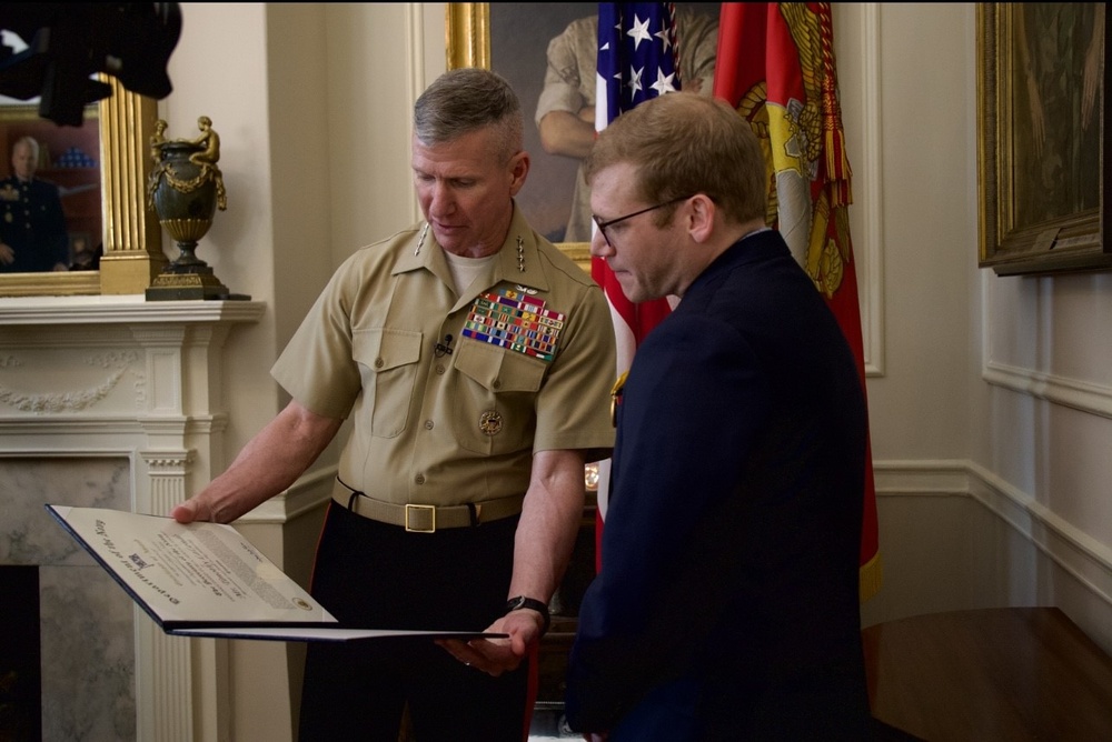 Gen. Smith Presents Distinguished Public Service Awards