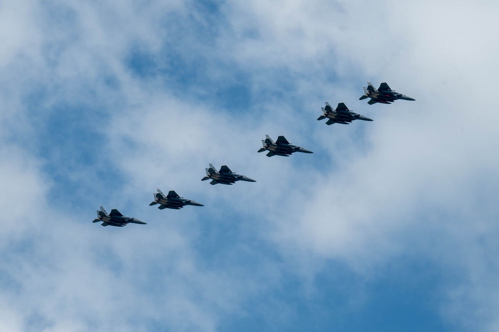 First Group of 494FS F-15's Returns to Lakenheath