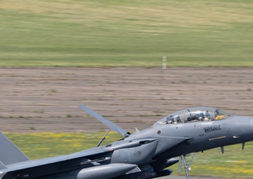 First group of 494th FS F-15s return to RAF Lakenheath