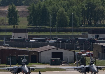 First group of 494th FS F-15s return to RAF Lakenheath