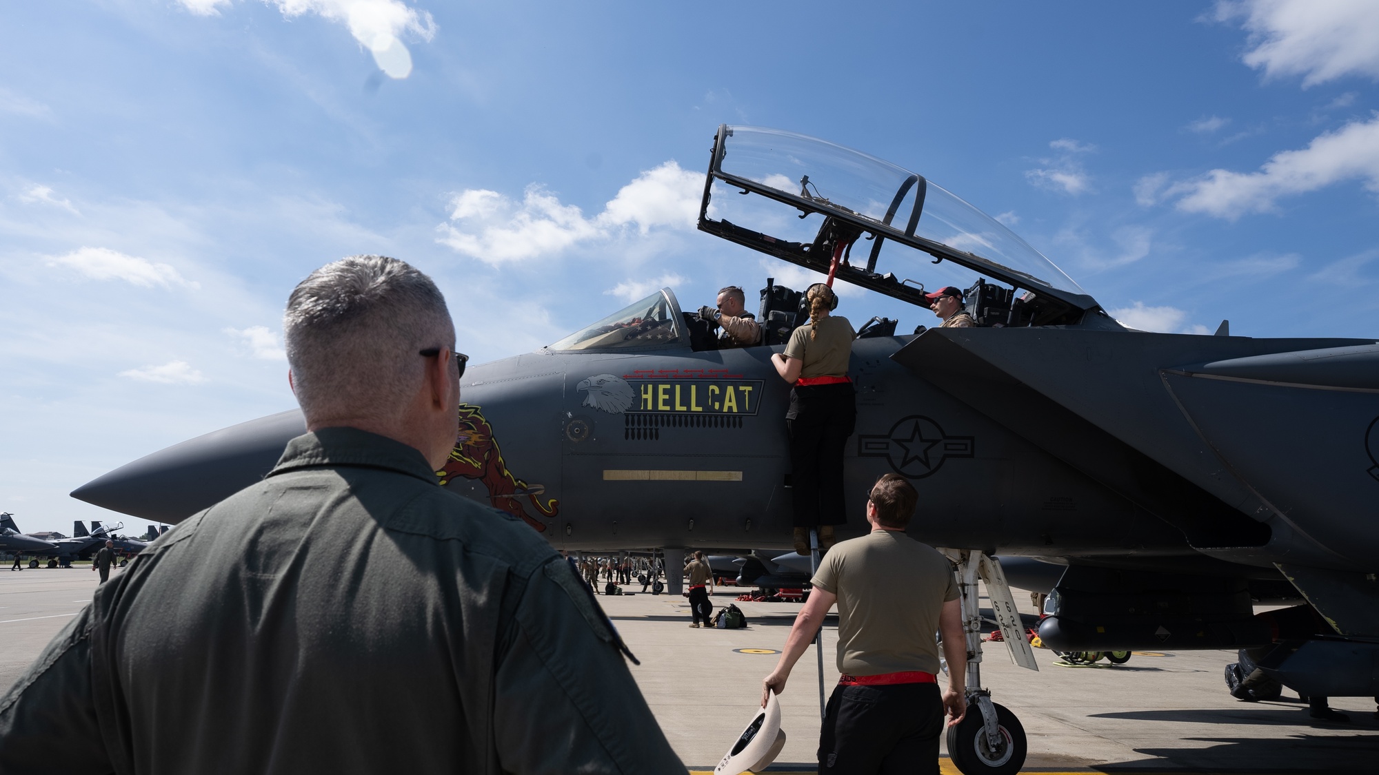 DVIDS - Images - First group of 494th FS F-15s return to RAF