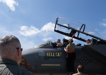 First group of 494th FS F-15s return to RAF Lakenheath