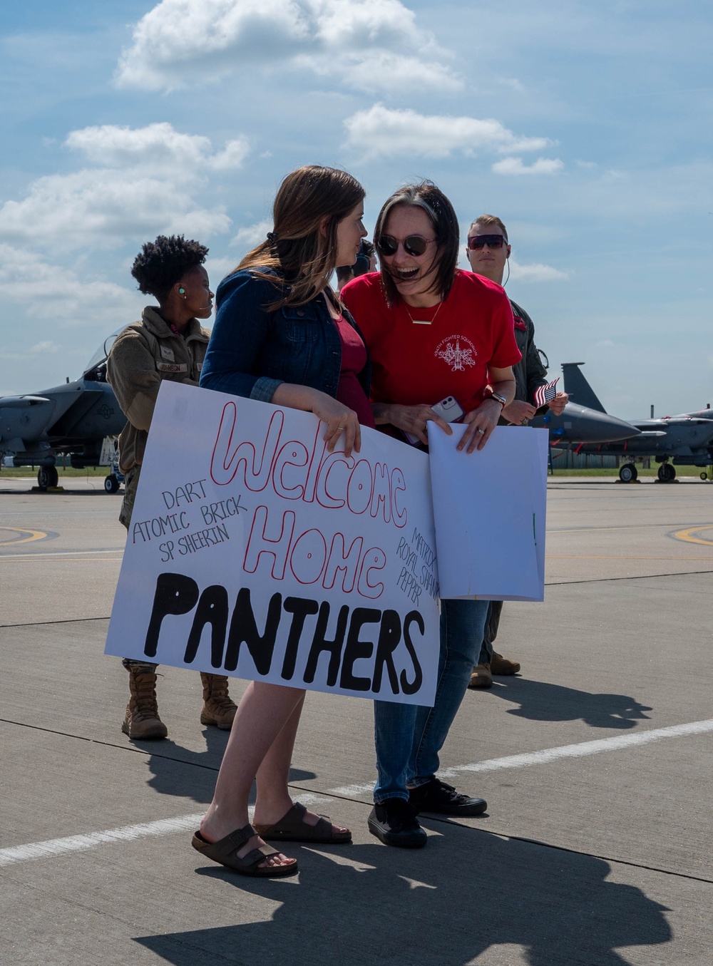 First group of 494th FS F-15s return to RAF Lakenheath