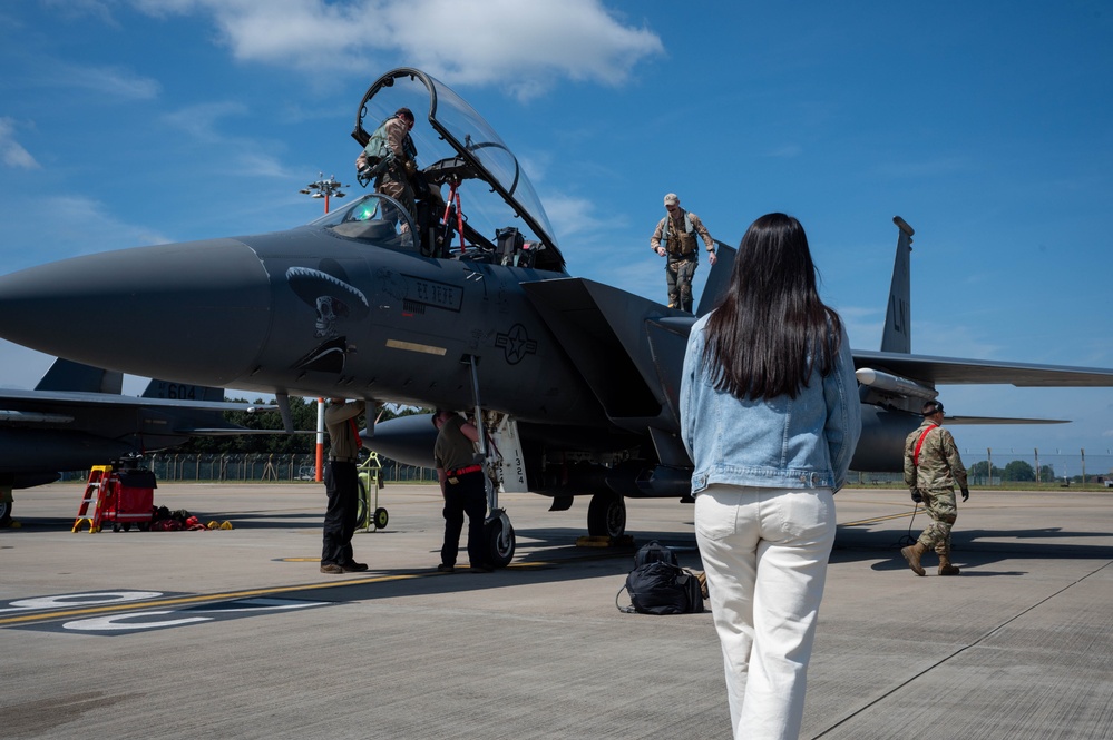 First group of 494th FS F-15s return to RAF Lakenheath