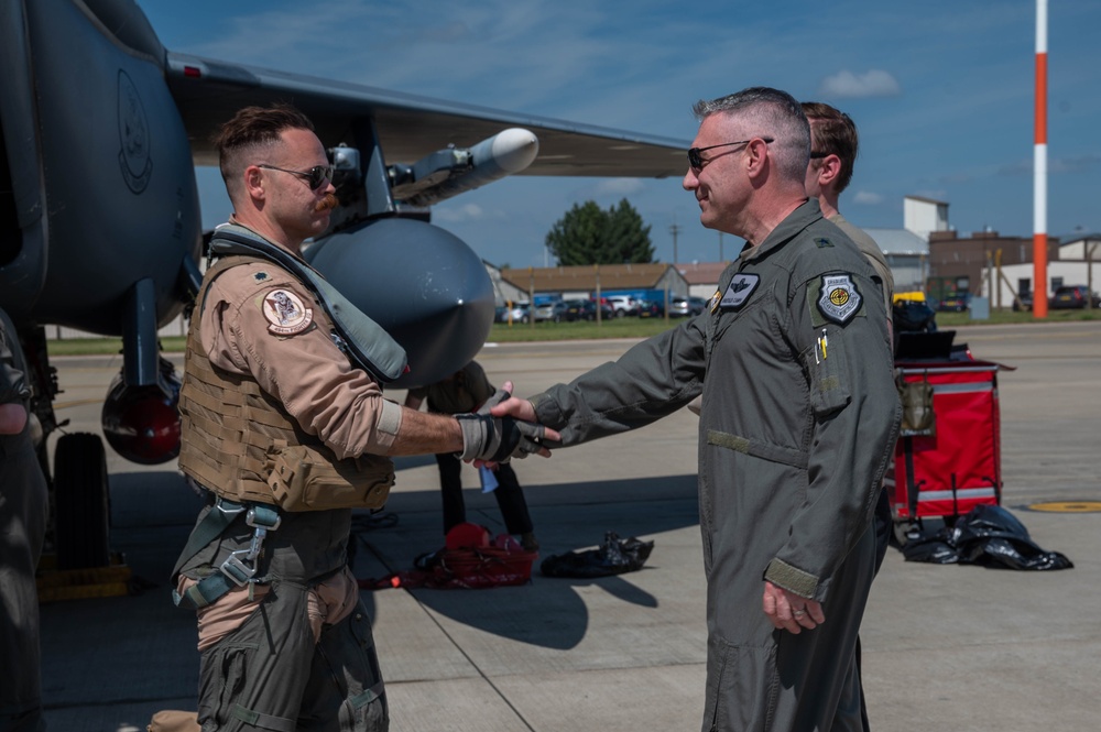 First group of 494th FS F-15s return to RAF Lakenheth