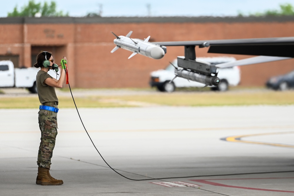 169th Fighter Wing F-16s takeoff for Sentry Savannah 2024