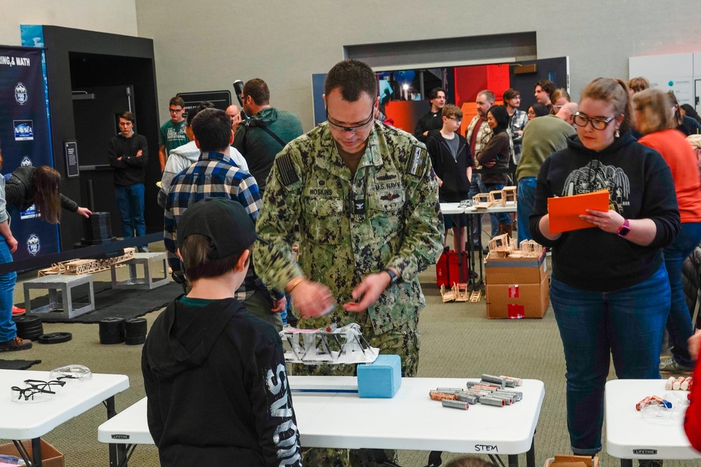 Naval Undersea Warfare Center Division, Keyport and Puget Sound Naval Shipyard &amp; Intermediate Maintenance Facility support the 2024 Navy Bridge Building Challenge