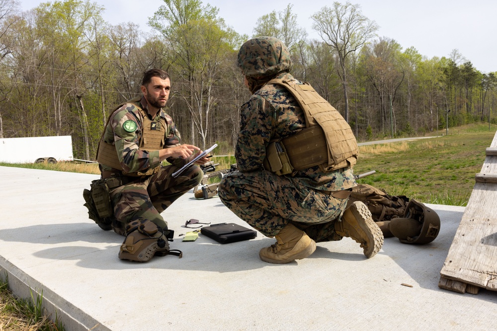 First French service member to attend Marine Corps Security Forces Regiment Designated Marksman Course