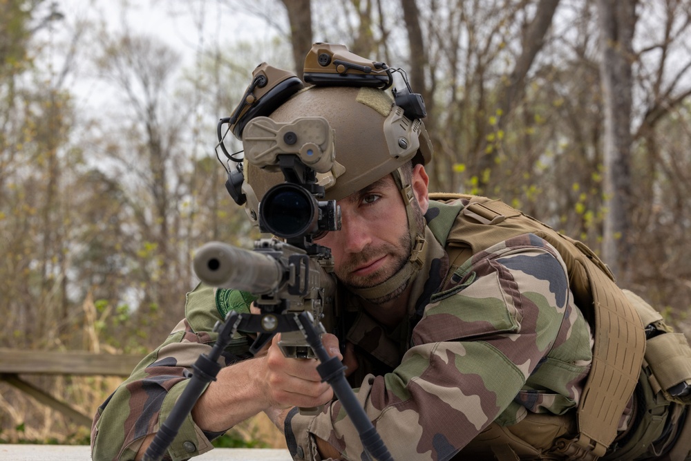 First French service member to attend Marine Corps Security Forces Regiment Designated Marksman Course