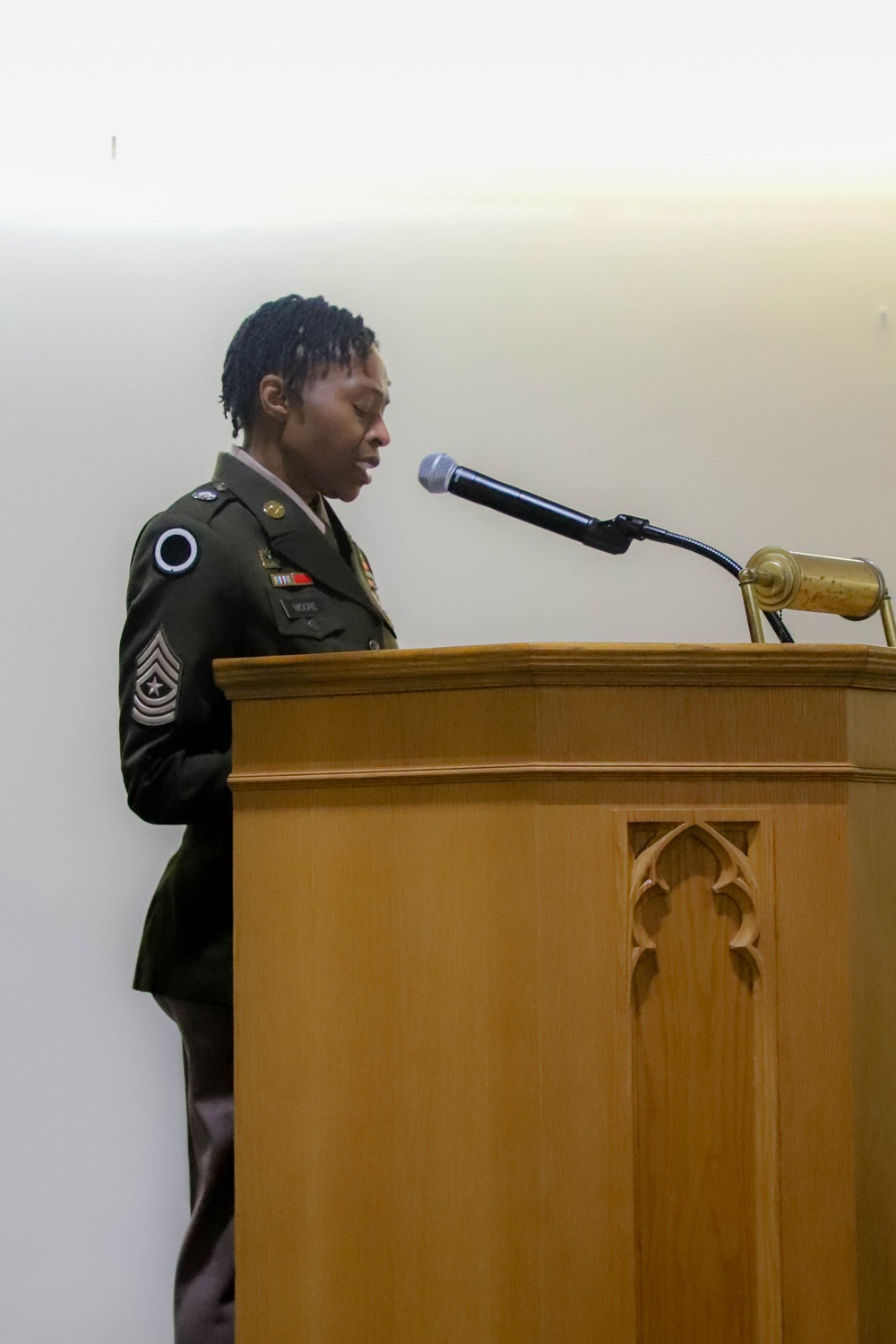 Sustainment Soldier is promoted to Sergeant Major