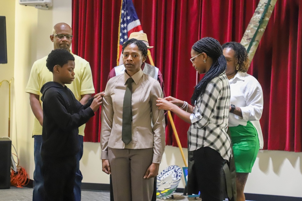 Sustainment Soldier is promoted to Sergeant Major