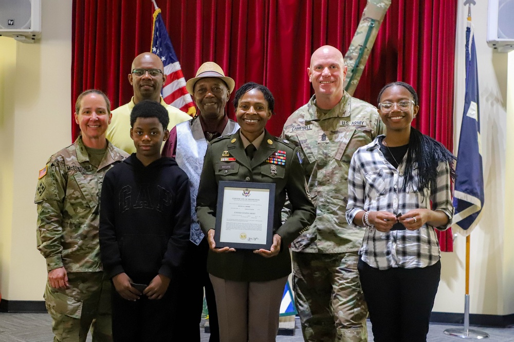 Sustainment Soldier is promoted to Sergeant Major