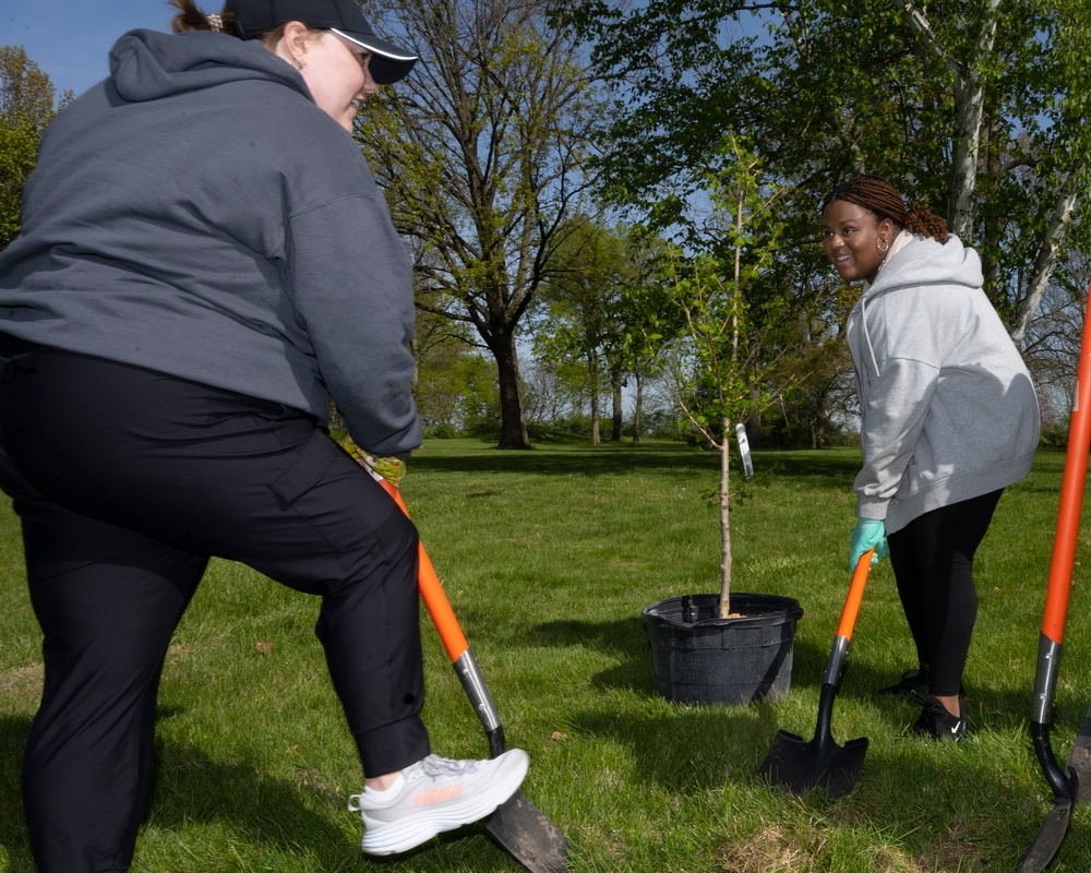 Wright-Patt, Fairborn students mark Arbor Day