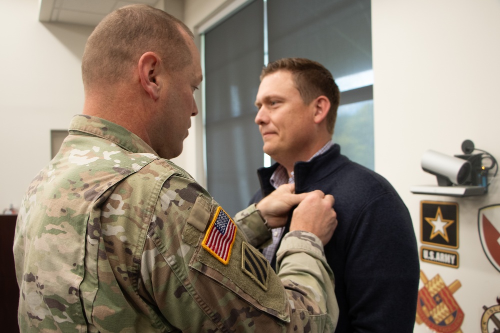 Mr. Kyle Gripp Receives Army Civilian Commendation for 14 Years of Service